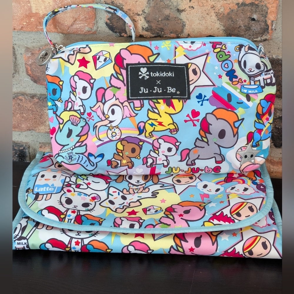 Jujube x Tokidoki Unikiki 2.0 Be Quick Accessory Diaper Bag And New Changing Pad